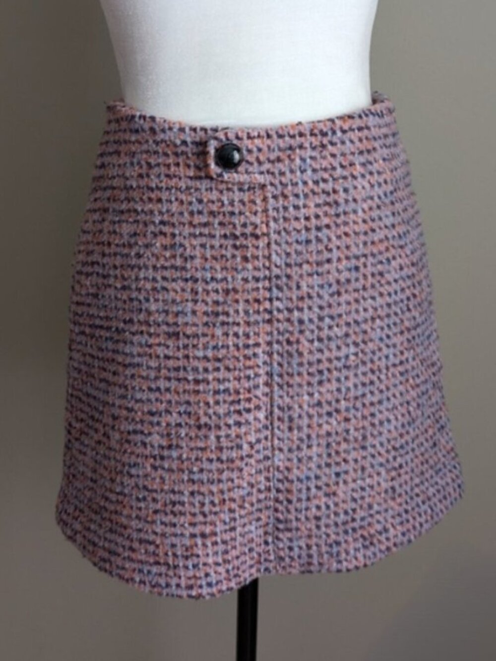 Wool Plaid Mini Skirt
